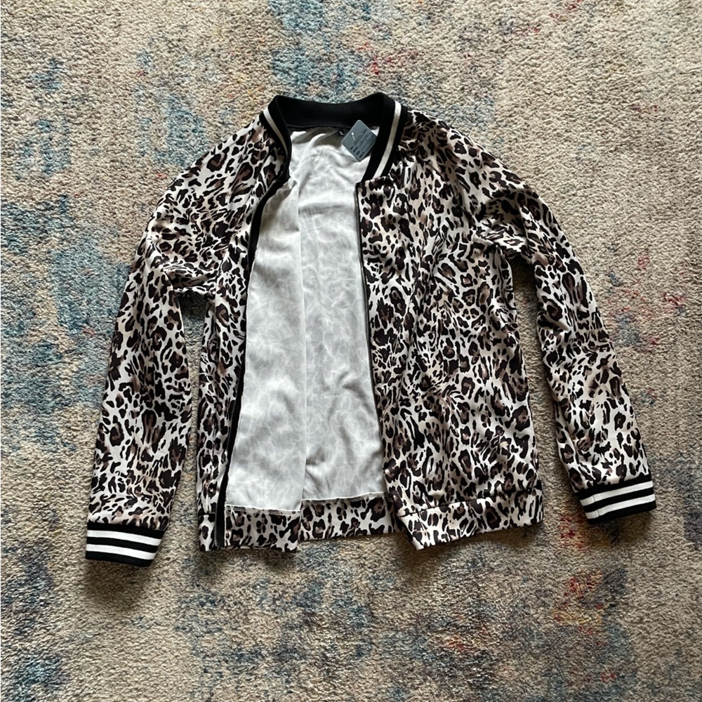 Unique Leopard Print Track Jacket - Picture 5 of 7